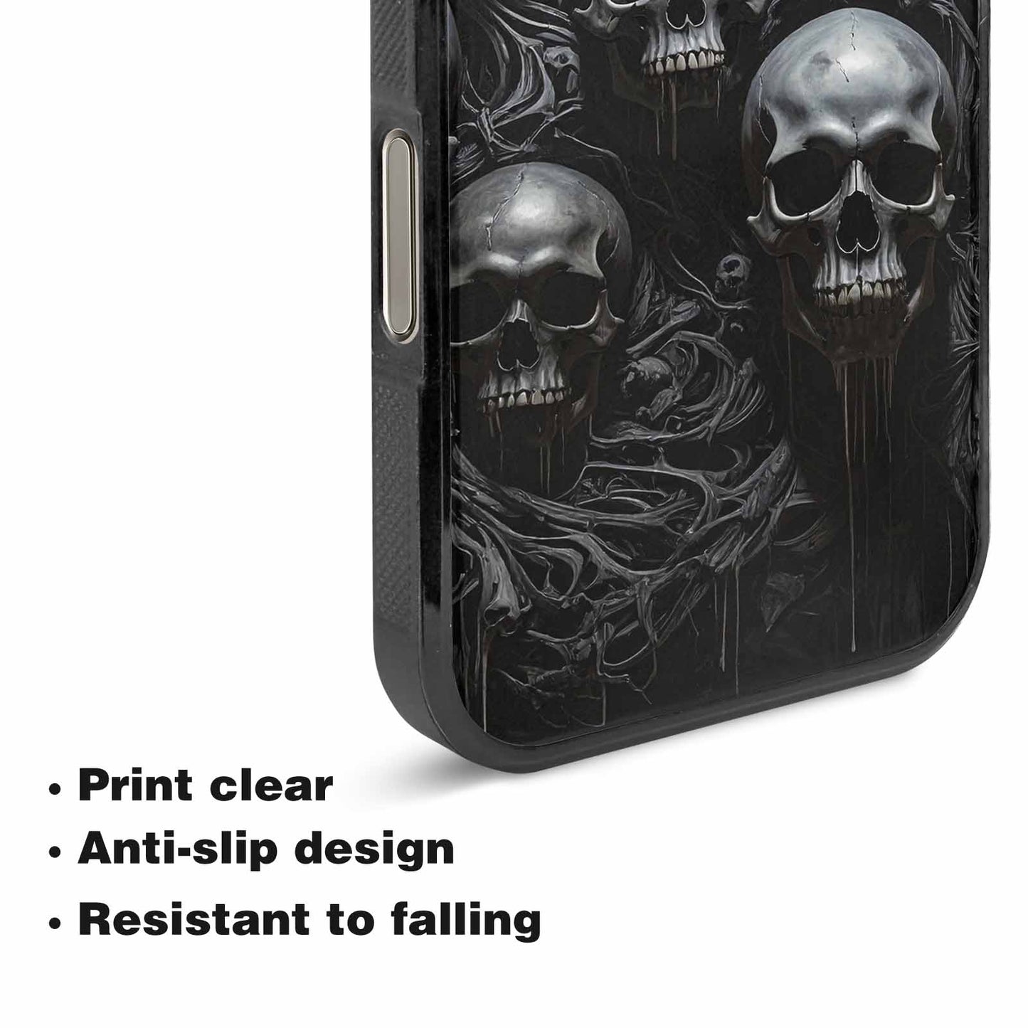 iPhone 16 Pro Case — Grey Dark Black And Grey Tones, Customized Protective Case