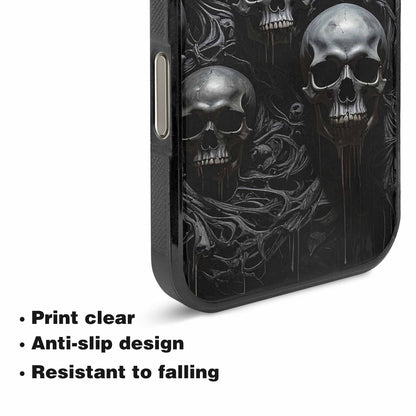 iPhone 16 Pro Case — Grey Dark Black And Grey Tones, Customized Protective Case