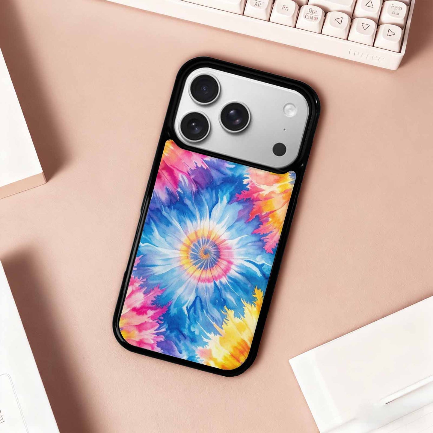 iPhone 17 Pro Case — Small Tie Dye Swirl Pattern Tie, Customized Protective Case