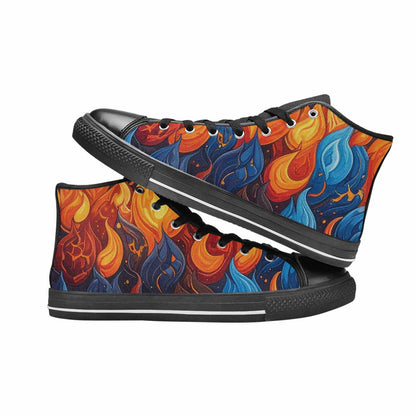 MEN'S Fire Flame High Top Canvas Aesthetic Sneakers