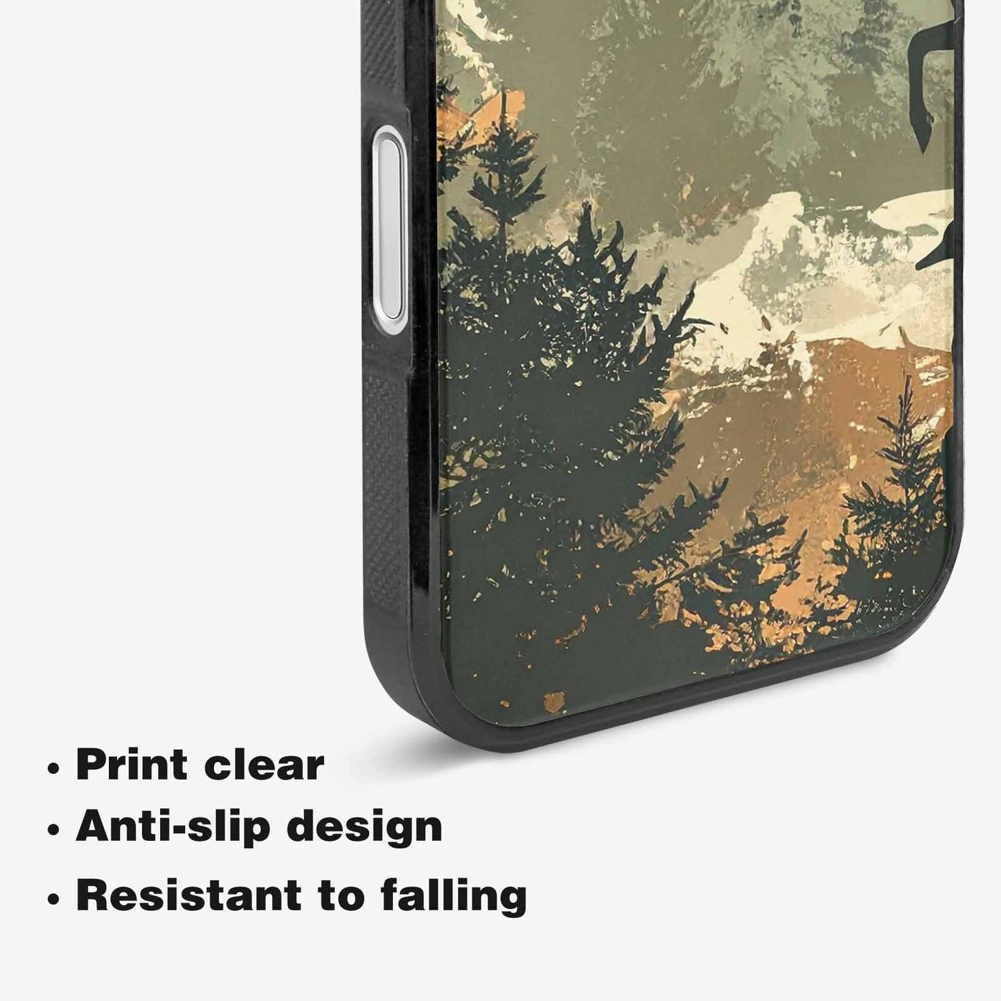 iPhone 16 Case — Hunting Camouflage Pattern With Deer And, Personalized Phone Case