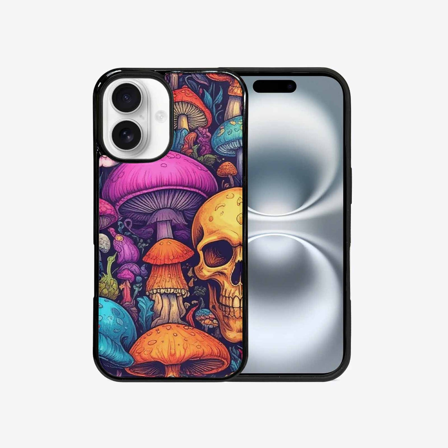 iPhone 16 Case — Mushroom Skull, Personalized Phone Case