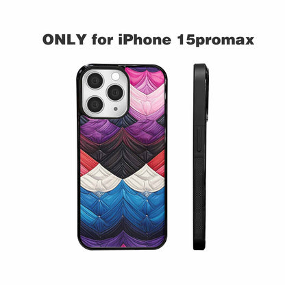 iPhone 15 Pro Max Case — Genderfluid Flag Color Theme Small Rainbow, Personalized Phone Case