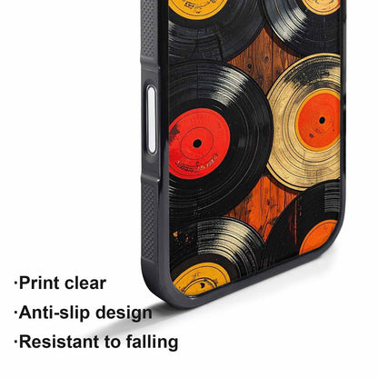 iPhone 17 Pro Case — Retro Wood Grain Vinyl Retro Vintage, Customized Protective Case