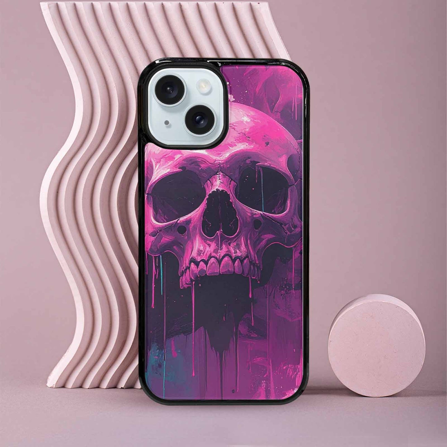 iPhone 15 Case — 1000\'s Of Skulls Overlapping Each Other, Custom Made Phone Cover