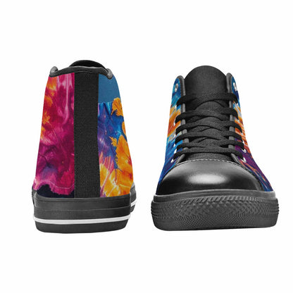 WOMEN'S Tie Dye Mixed Style High Top Canvas Grunge Custom Sneakers