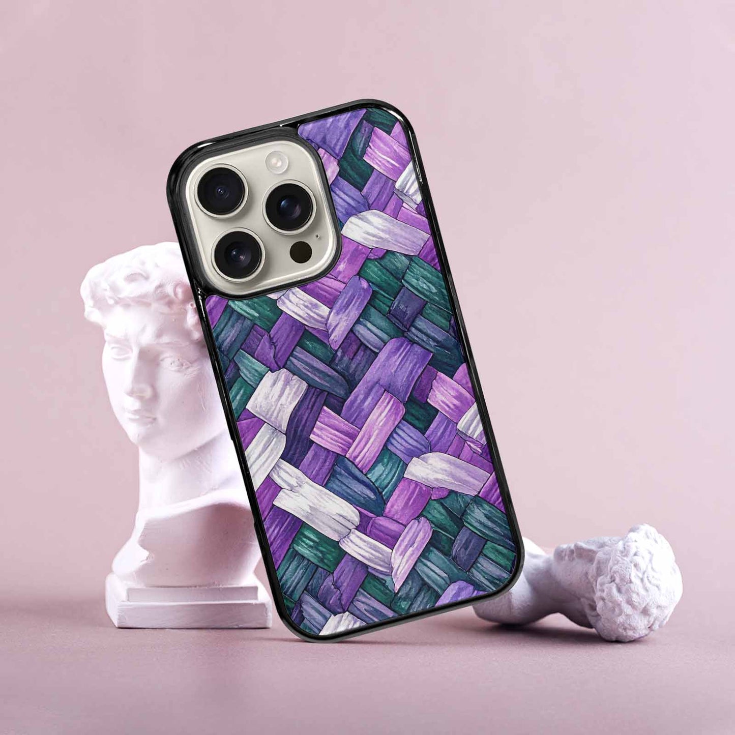 iPhone 16 Pro Case — Genderqueer Flag Color Theme Small Rainbow, Customized Protective Case