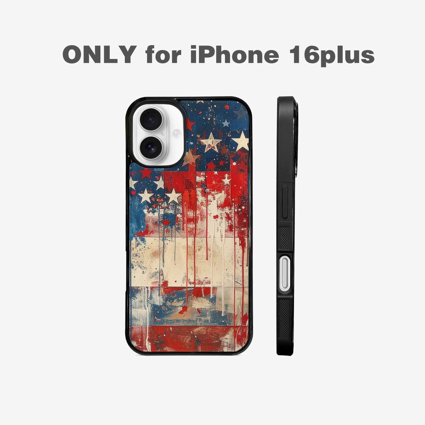 iPhone 16 Plus Case — Patriotic Stars And Stripes American Stars, Custom Art Phone Cover