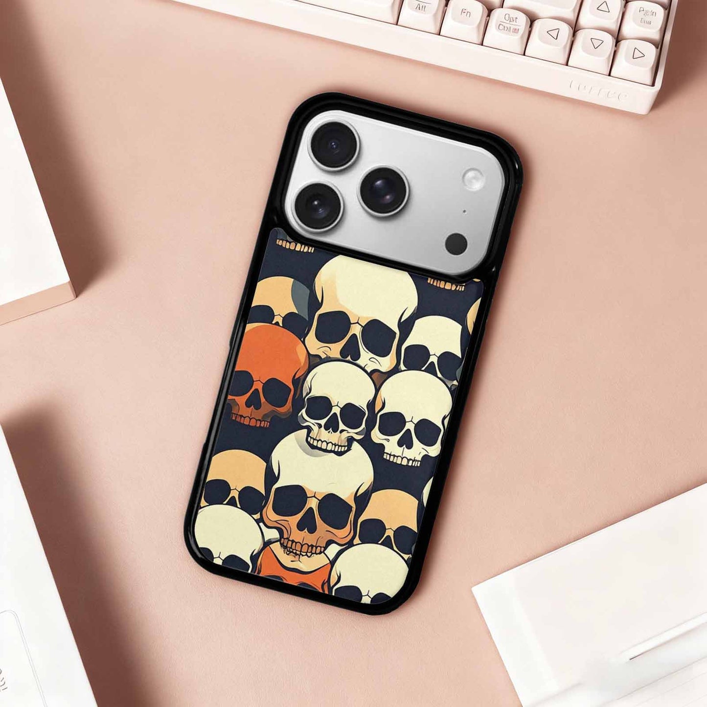 iPhone 17 Pro Case — Skull Dark Art Gothic Print Gothic, Custom Phone Case