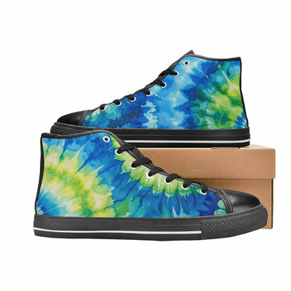 MEN'S Tie Dye Swirl High Top Canvas Y2K Shoes