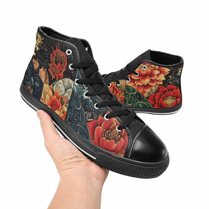 MEN'S Dragon Scale Fantasy High Top Canvas Y2K Custom Shoes