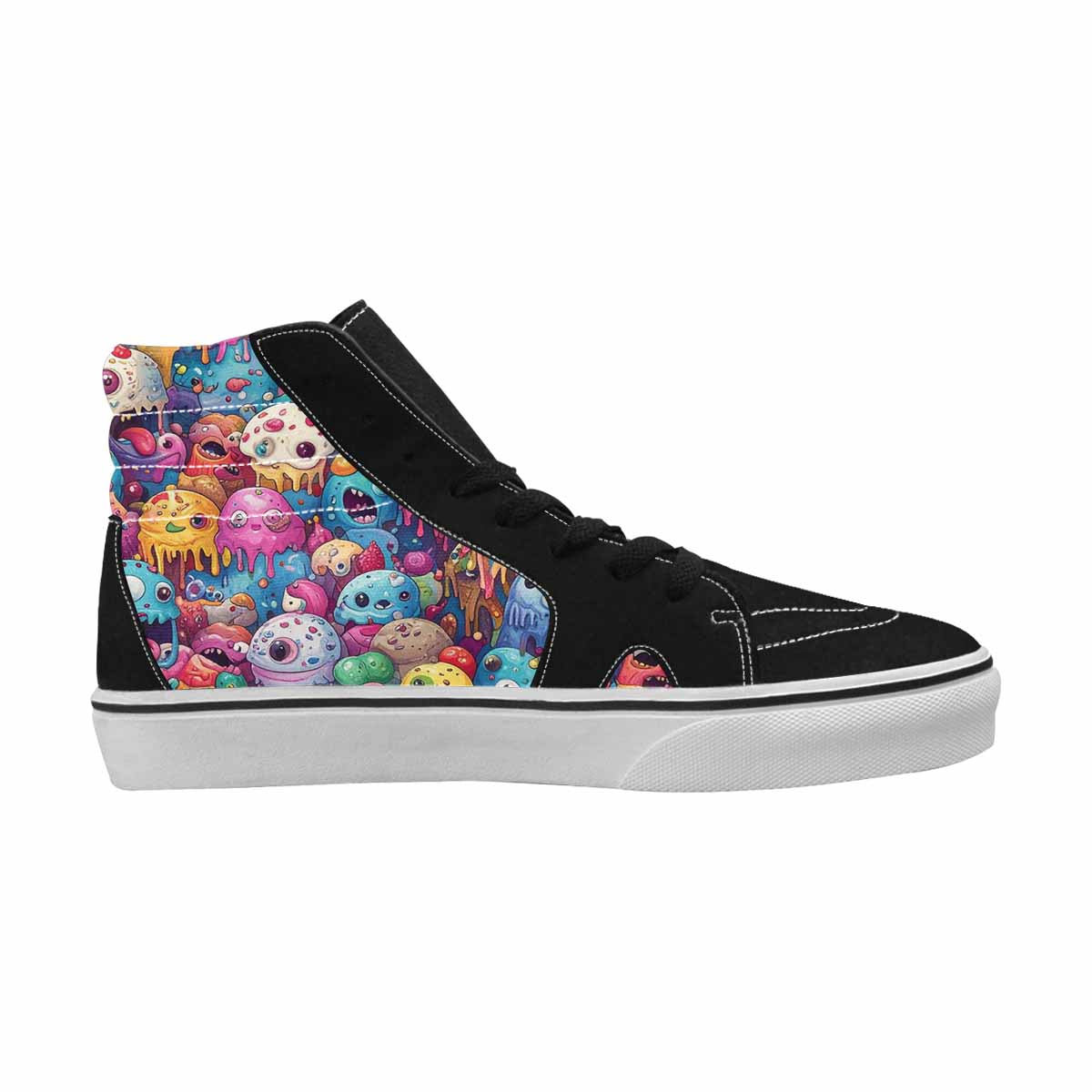 MEN'S Melting Ice Cream Monster High Top Canvas Surreal Shoes