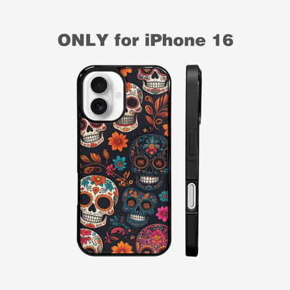 iPhone 16 Case — Dia De Los Muertos Sugar Skull, Custom Print Case Cover