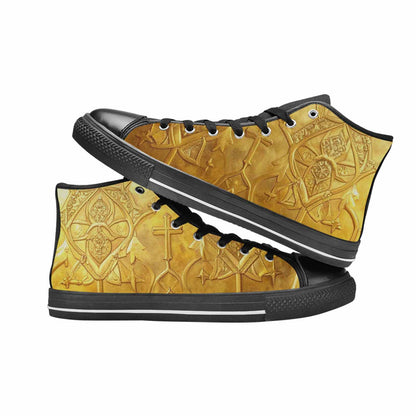 WOMEN'S Cross Faith Iconography High Top Canvas Aesthetic Sneakers
