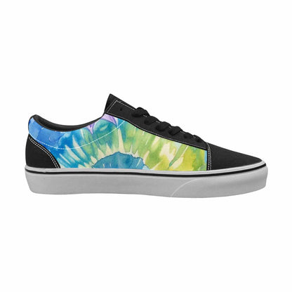 MEN'S Tie Dye Swirl Canvas Lace-Up Grunge Custom Shoes