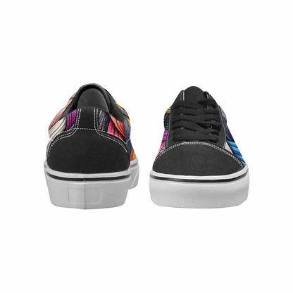 WOMEN'S Asexual Flag Color Canvas Lace-Up Vibrant Chaos Sneakers