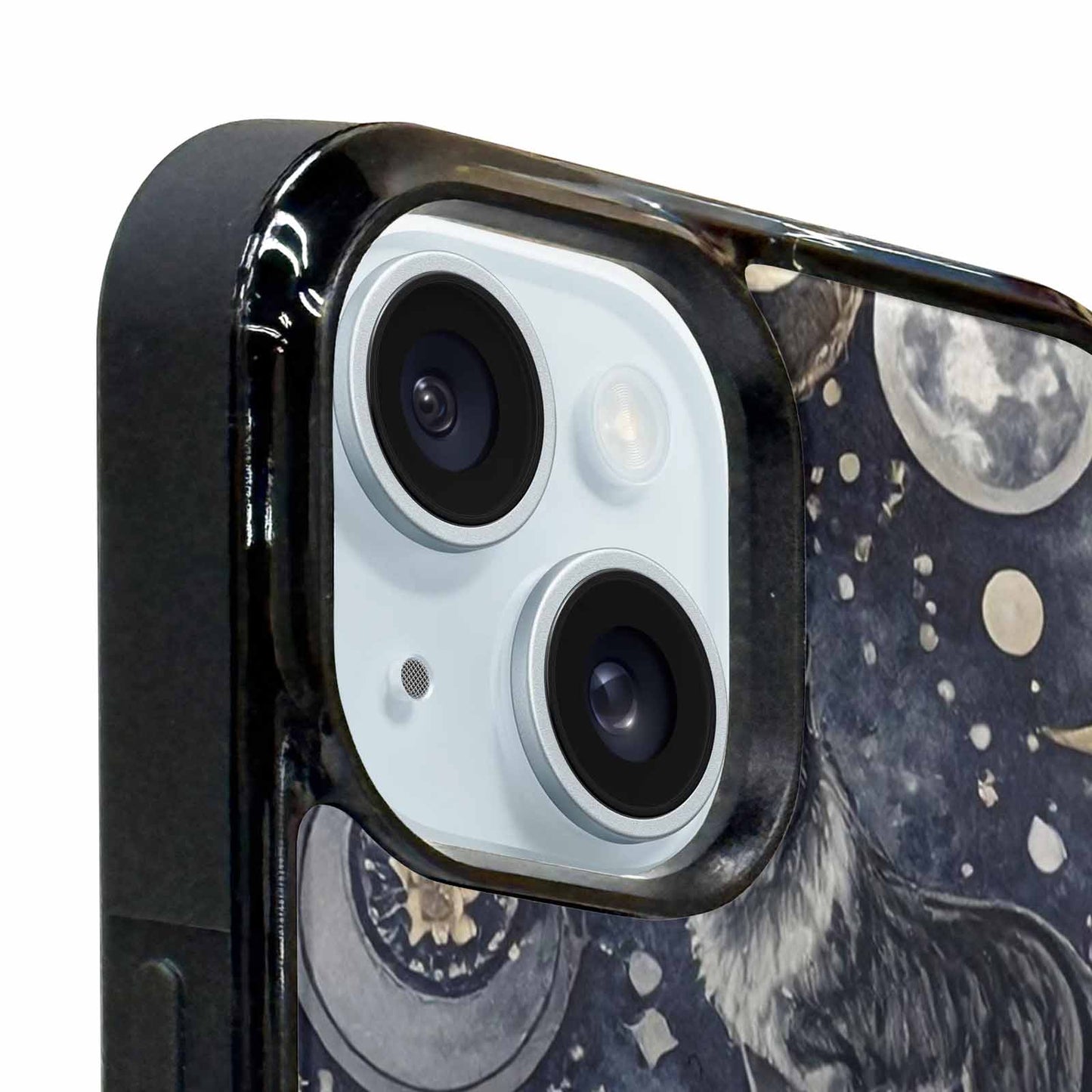 iPhone 15 Plus Case — Wolves Everywhere Collage Overlap Small Wolf, Custom Art Phone Cover