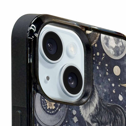 iPhone 15 Plus Case — Wolves Everywhere Collage Overlap Small Wolf, Custom Art Phone Cover