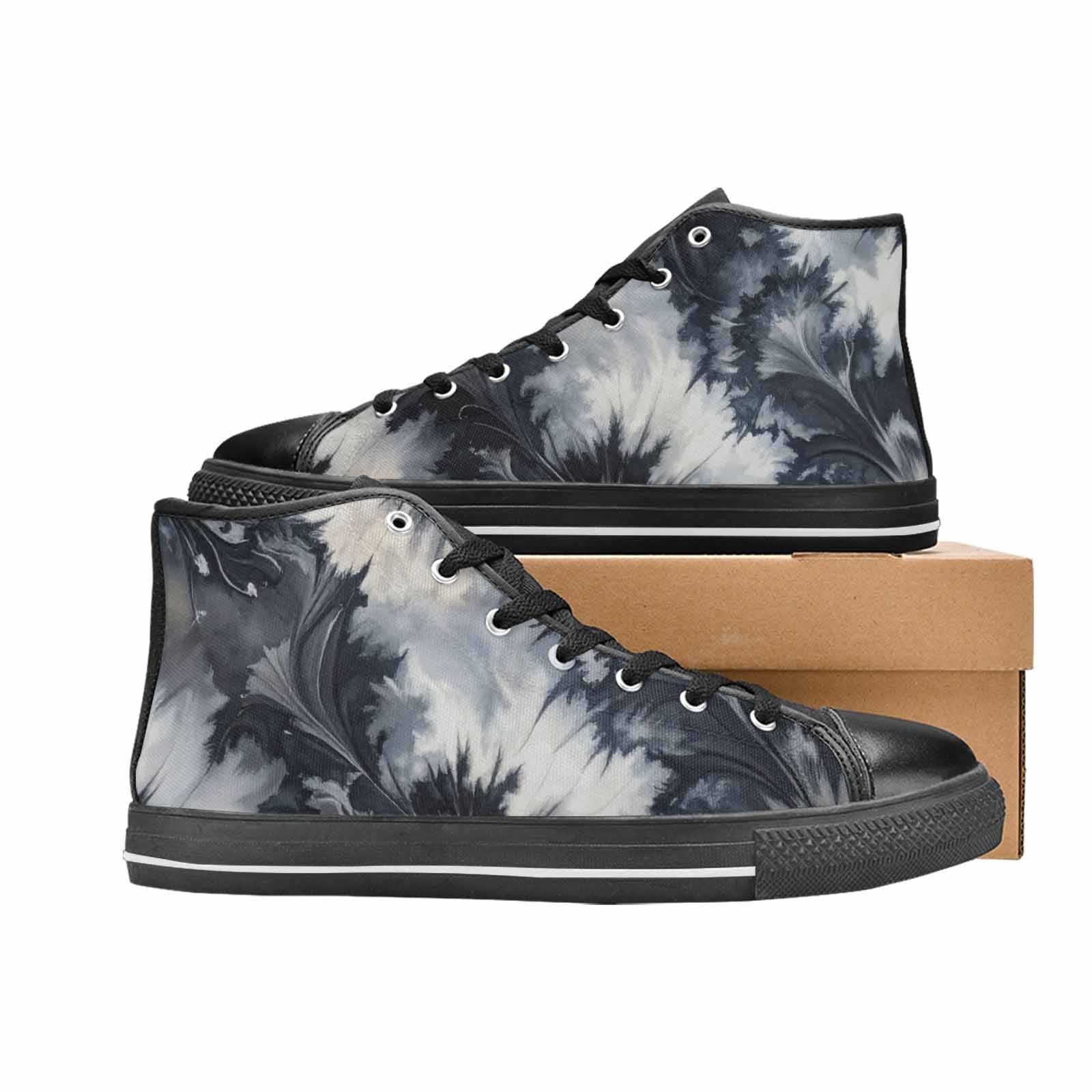 WOMEN'S Tie Dye - High Top Canvas Surreal Custom Sneakers
