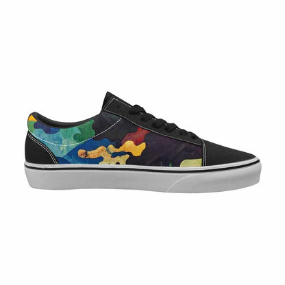 WOMEN'S Camo Patches Lace-Up Canvas Vivid Custom Sneakers