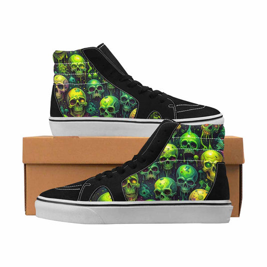 MEN'S Skulls High Top Canvas Custom Fashion Neon Fantasy Custom Streetwear Shoes