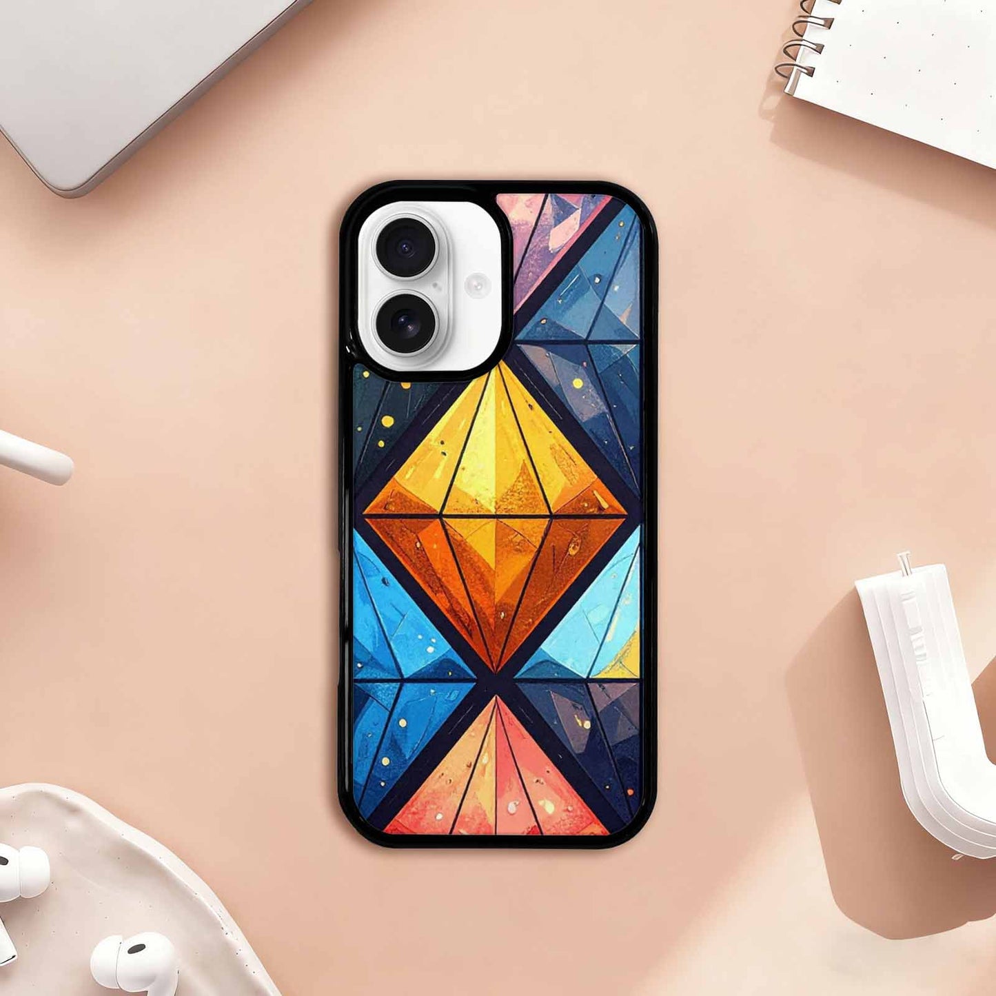 iPhone 17 Case — Vintage Summer Diamond Retro Vintage, Custom Art Phone Cover