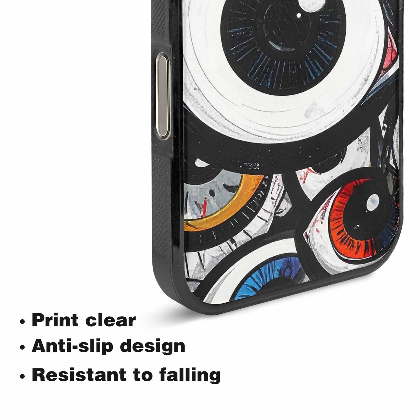 iPhone 16 Pro Max Case — Googly Cartoon Eyeballs, Custom Art Phone Cover
