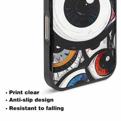 iPhone 16 Pro Max Case — Googly Cartoon Eyeballs, Custom Art Phone Cover