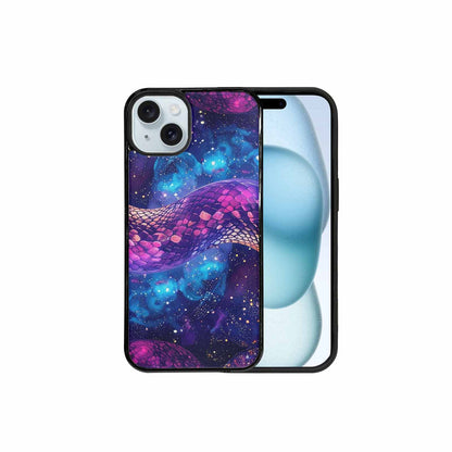 iPhone 15 Plus Case — Galaxy Snake Print, Custom Printed Phone Case