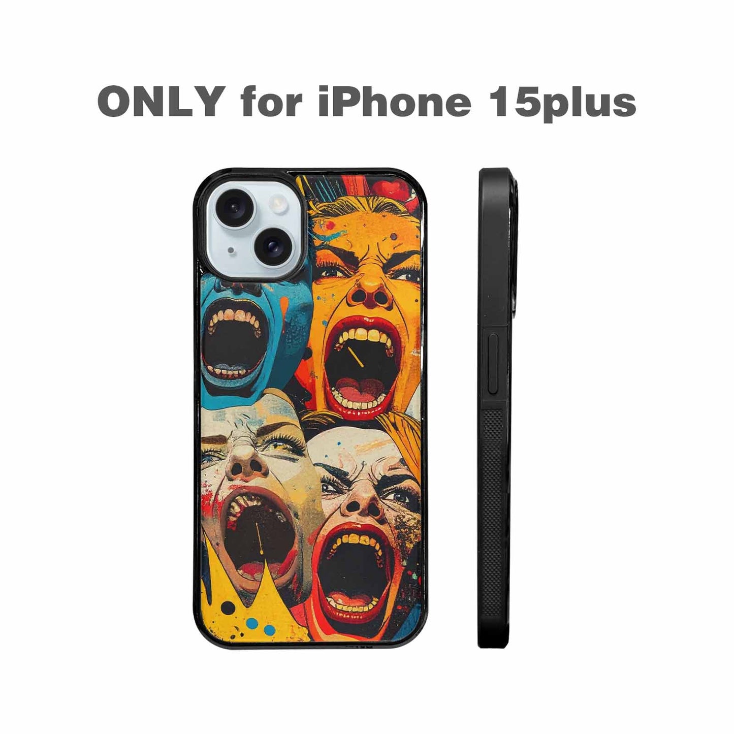 iPhone 15 Plus Case — Comic Book Scream Comic Book Scream, Unique Phone Case Design
