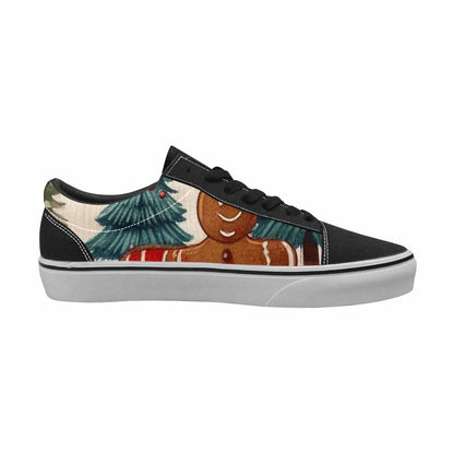 MEN'S Christmas Holly Snowflake Canvas Lace-Up Cottagecore Custom Shoes