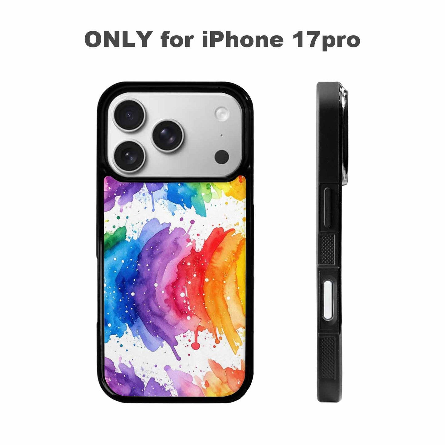 iPhone 17 Pro Case — Watercolor Splash Abstract Pattern Seamless Watercolor, Customized Protective Case
