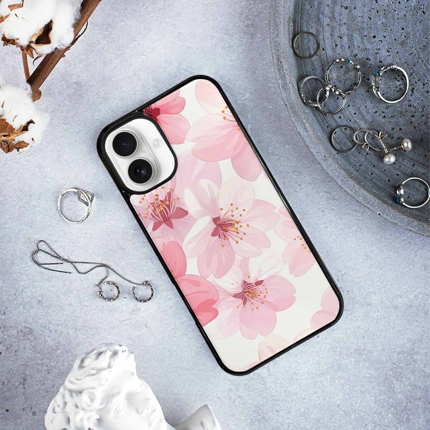 iPhone 16 Plus Case — Japanese Cherry Blossom, Personalized Phone Case
