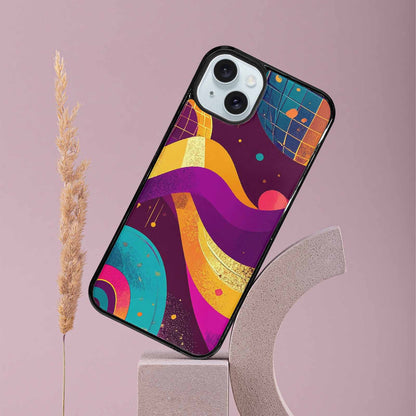 iPhone 15 Plus Case — 1970s Disco Art Pattern, Custom Printed Phone Case
