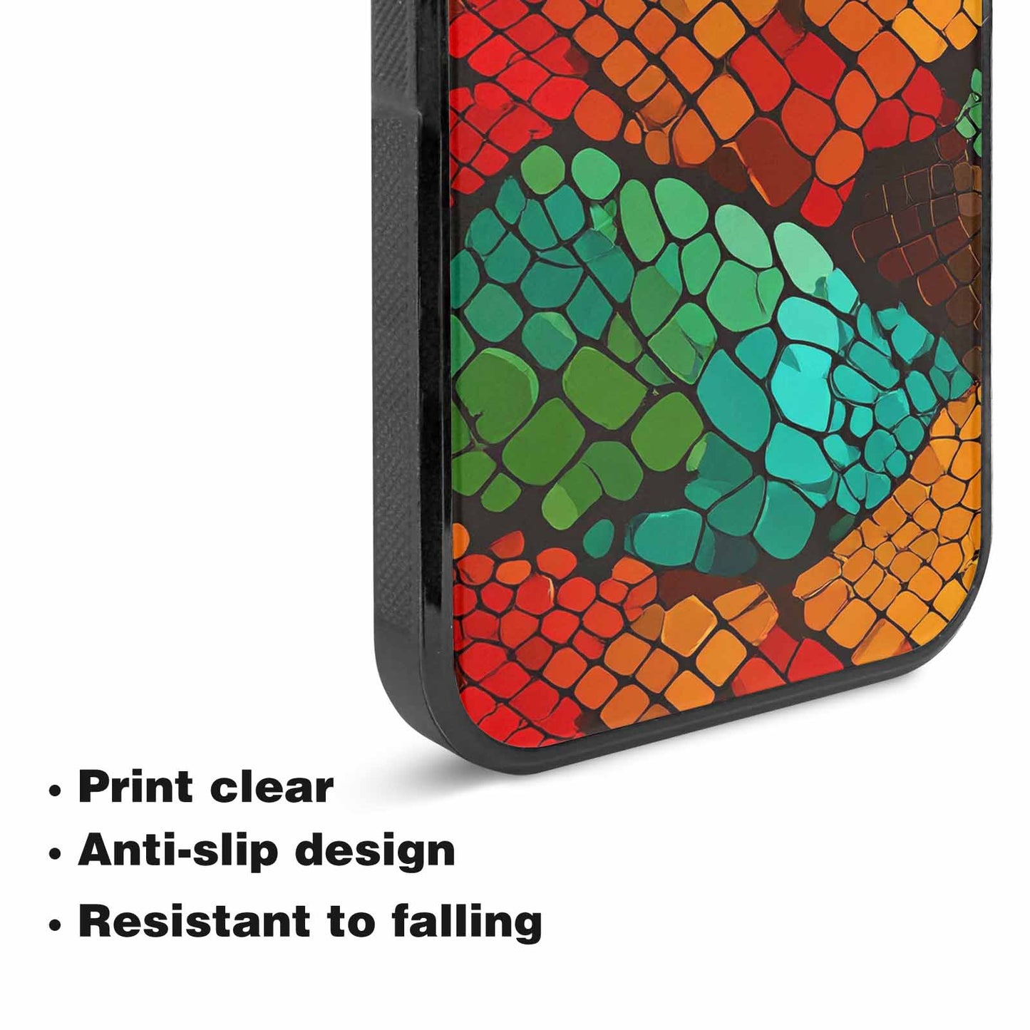 iPhone 15 Case — Dark Snake Print Custom, Custom Printed Phone Case