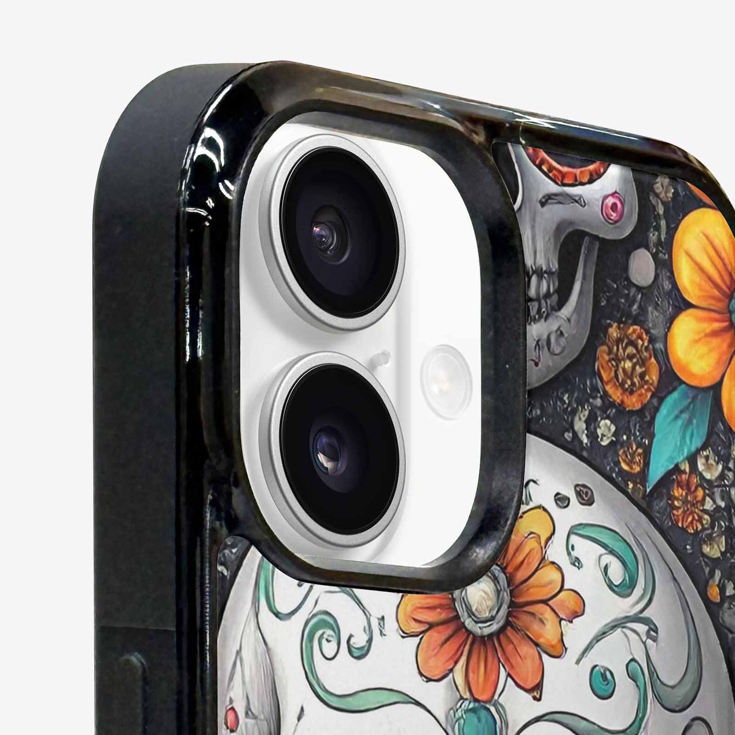 iPhone 16 Case — Greyscale Black And White Dark Black, Custom Made Phone Cover