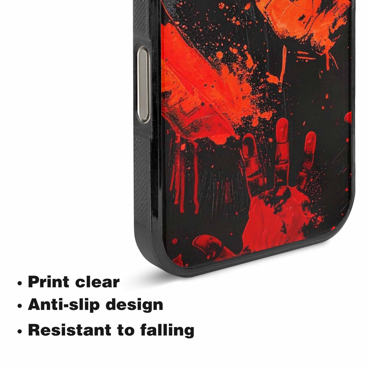 iPhone 16 Pro Case — Halloween Splatter Handprint Custom Personalized Phone, Original Design Phone Case