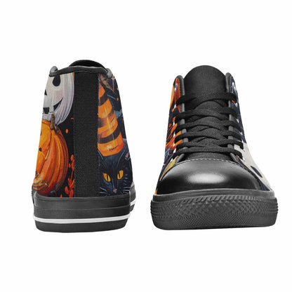 WOMEN'S Halloween High Top Canvas Vivid Custom Shoes