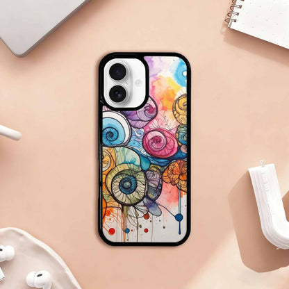 iPhone 17 Case — Tie Dye Swirls (black Tie Dye, Custom Phone Case