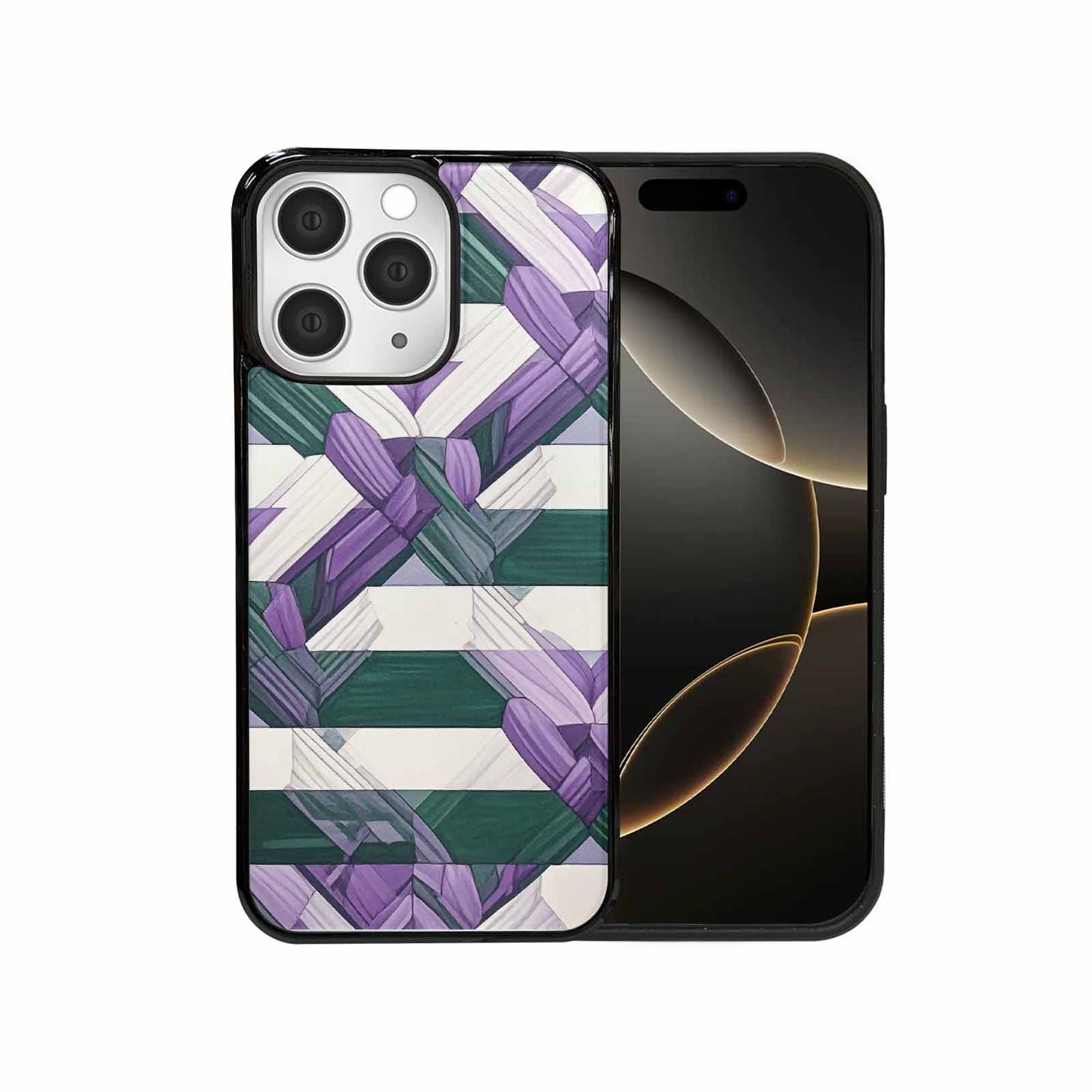 iPhone 15 Pro Max Case — Genderqueer Flag Color Theme Small Rainbow, Custom Art Phone Cover