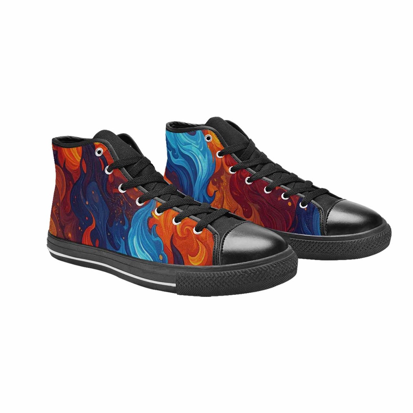 WOMEN'S Fire Flame High Top Canvas Y2K Shoes