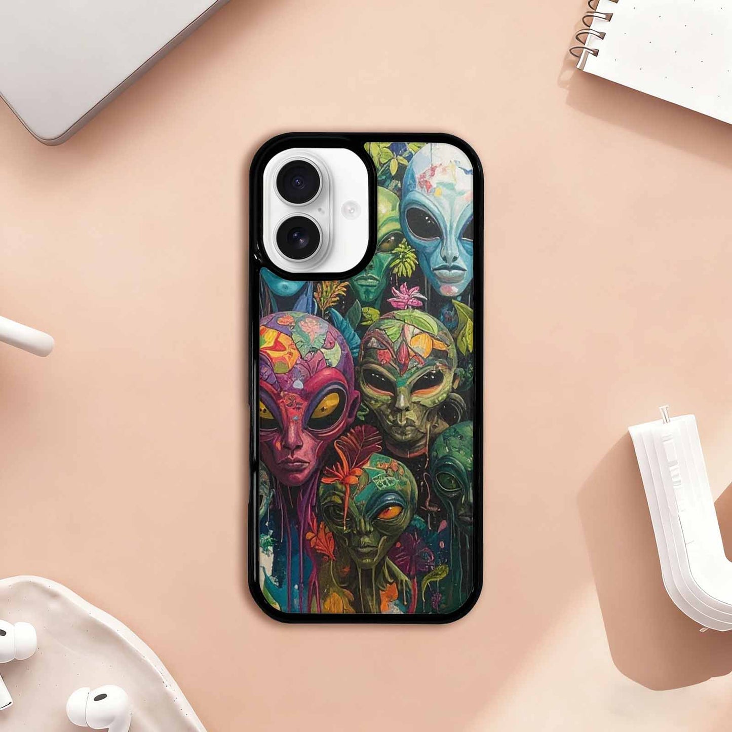 iPhone 17 Case — Aliens Pattern Hundreds Of Alien Scifi, Unique Phone Case Design