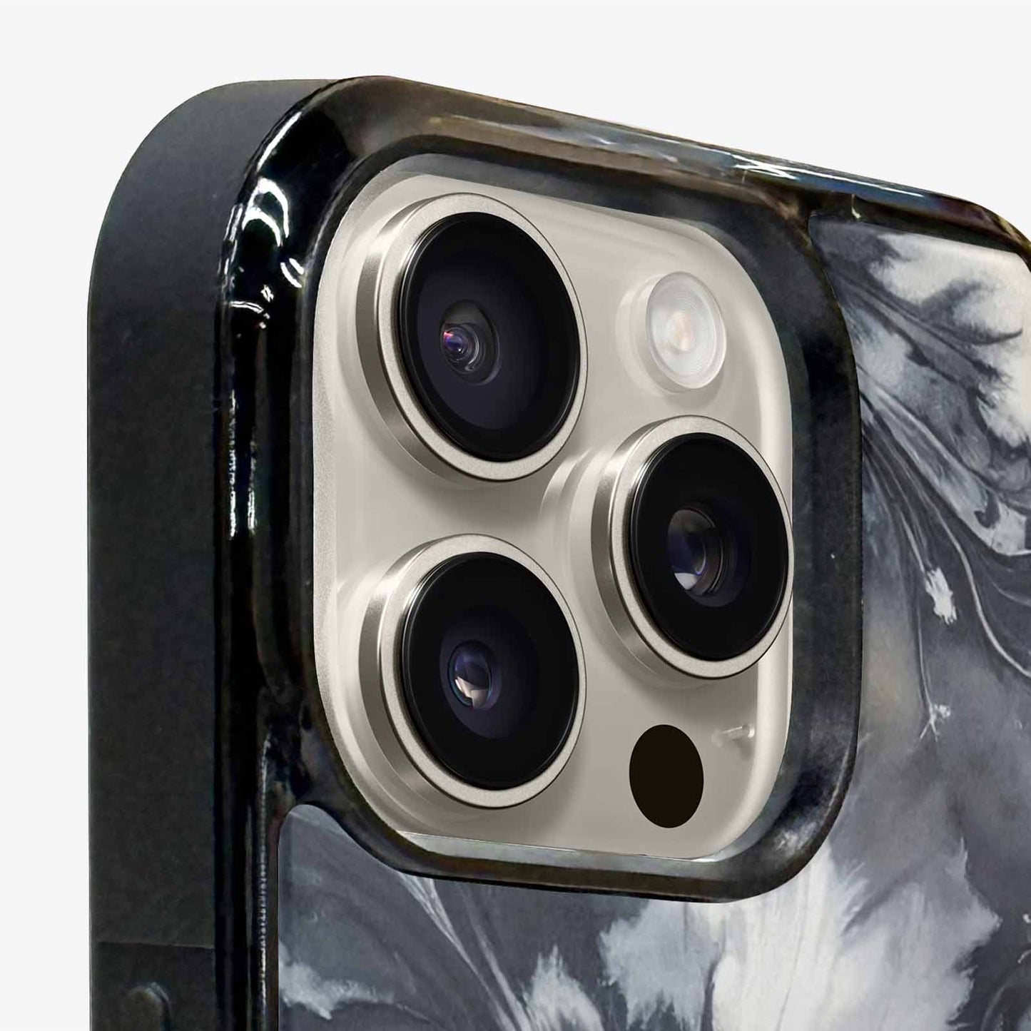 iPhone 16 Pro Case — Tie Dye Black And Gray Blended, Custom Phone Case