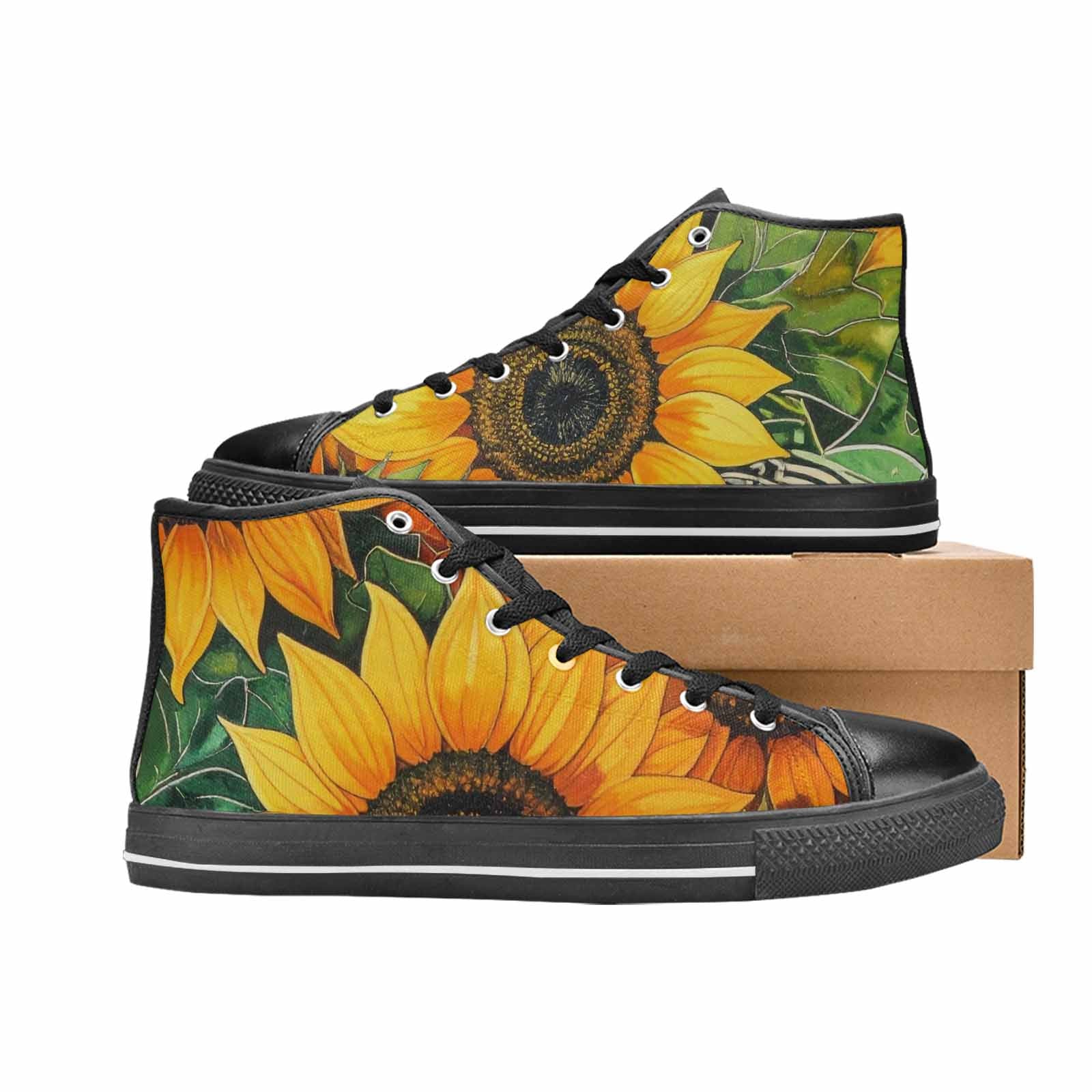 WOMEN'S Blend Melt Them High Top Canvas Neon Fantasy Custom Shoes