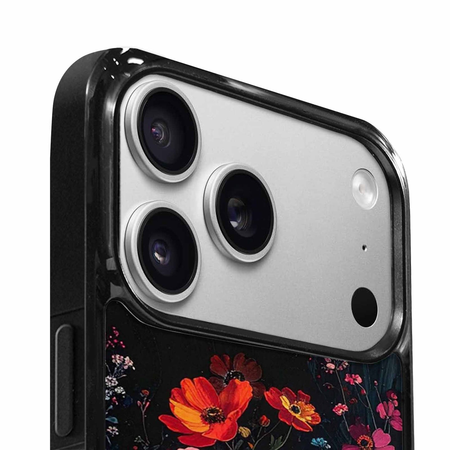 iPhone 17 Pro Case — Shadowy Glitch Floral Pattern Hundreds Floral, Unique Phone Case Design