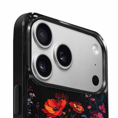 iPhone 17 Pro Case — Shadowy Glitch Floral Pattern Hundreds Floral, Unique Phone Case Design