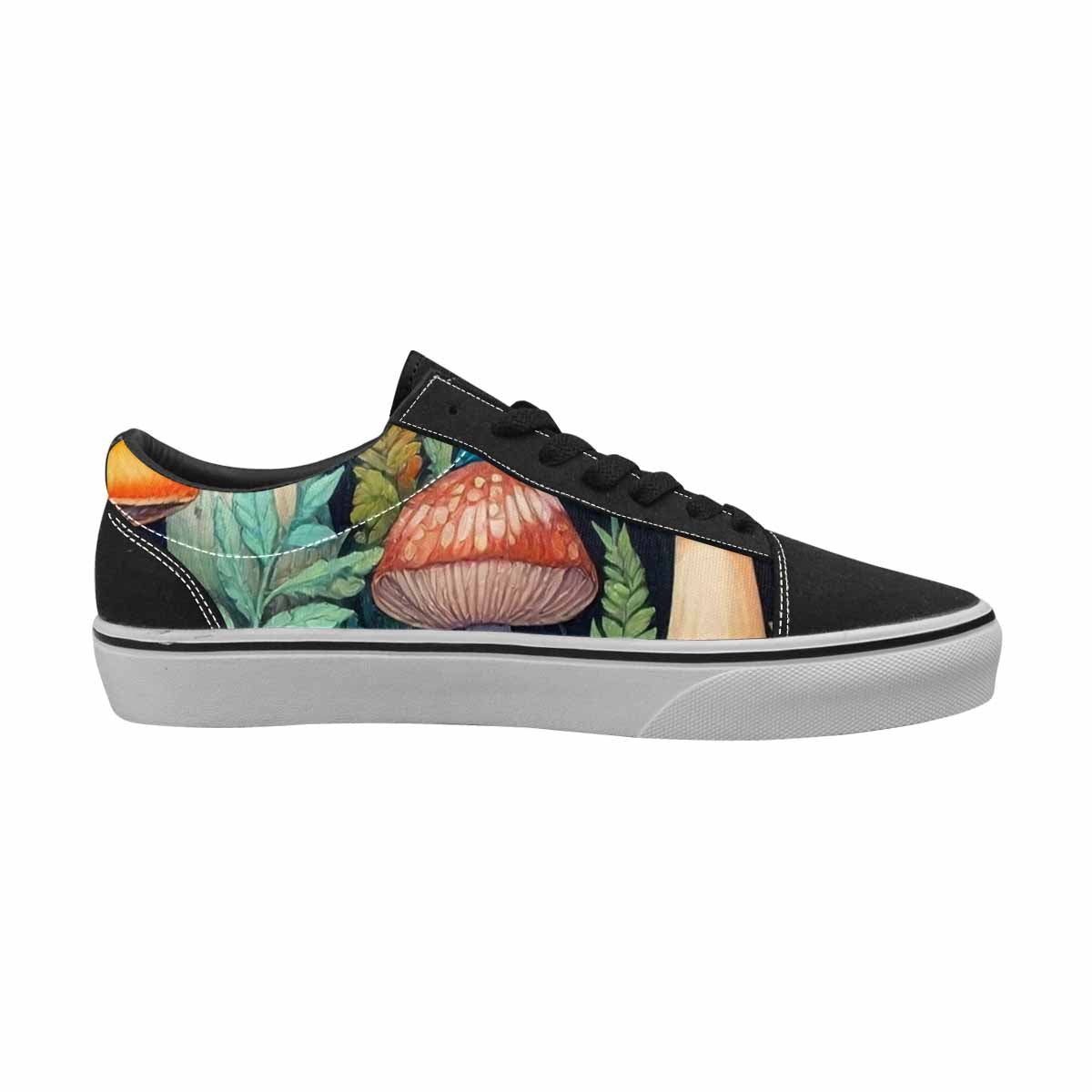 WOMEN'S Mushrooms  Botanical Mushrooms Lace-Up Canvas Y2K Shoes