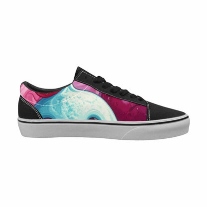 MEN'S Melting Icecream Monster Cherry Canvas Lace-Up Cottagecore Shoes