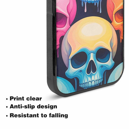 iPhone 15 Case — Dripping Candy Skulls, Personalized Phone Case
