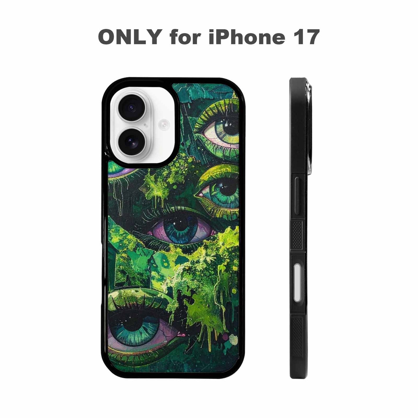 iPhone 17 Case — Reptile Eye Cartoon Cute, Custom Printed Phone Case